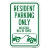 Signmission Parking Reserved Towing Sign Resident Pa Heavy-Gauge Aluminum Sign, 12" x 18", A-1218-23375 A-1218-23375